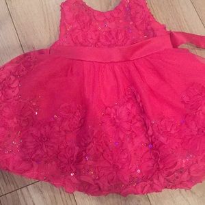 Fuchsia party dress size 3 to 6 months